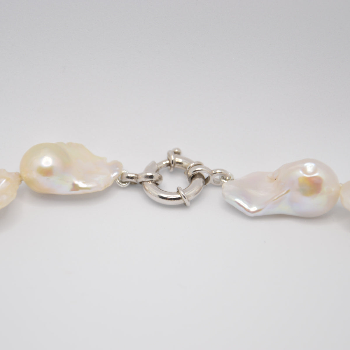 Chiusura in argento collana perle barocche