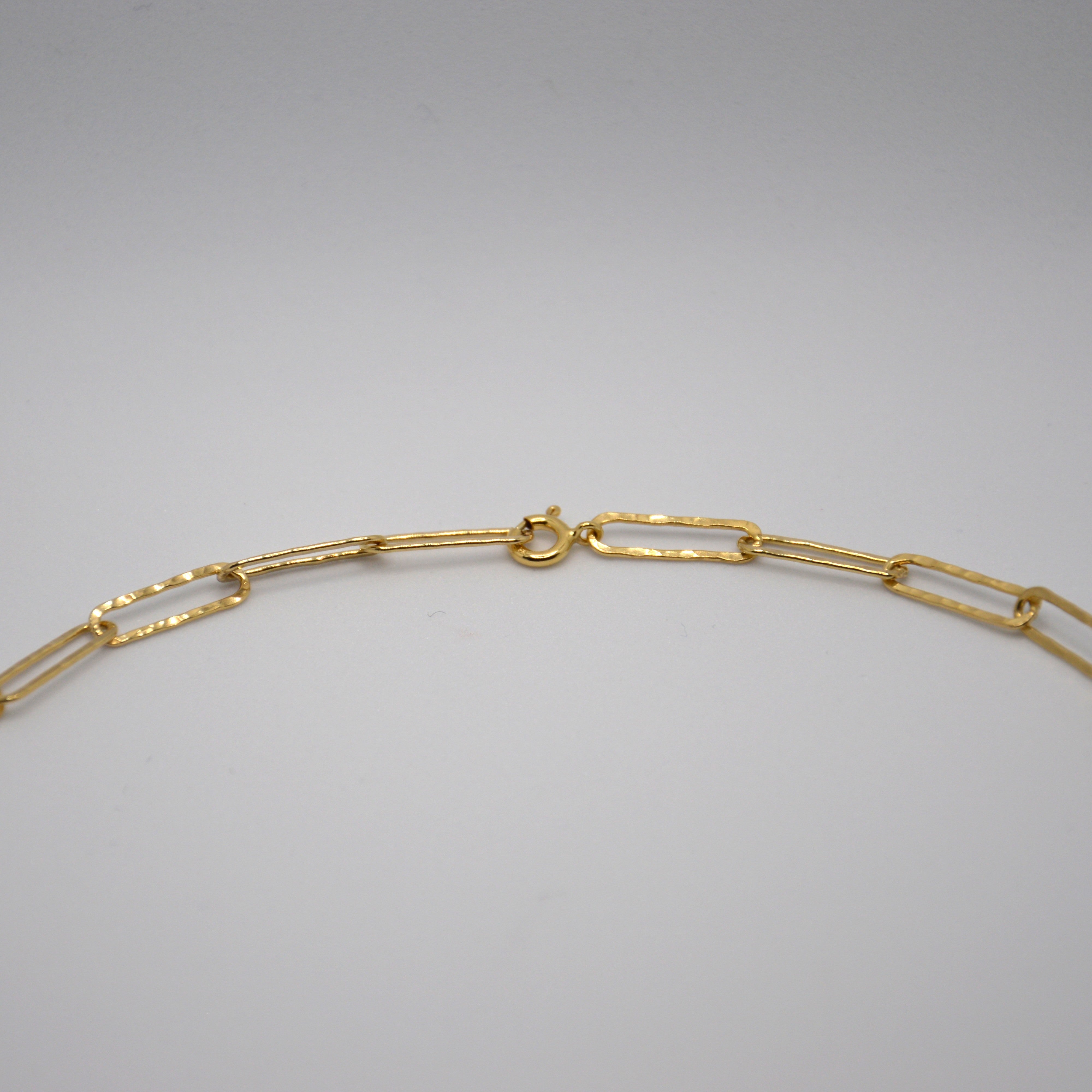 COLLANA LINK MARTELLATA - DORATA
