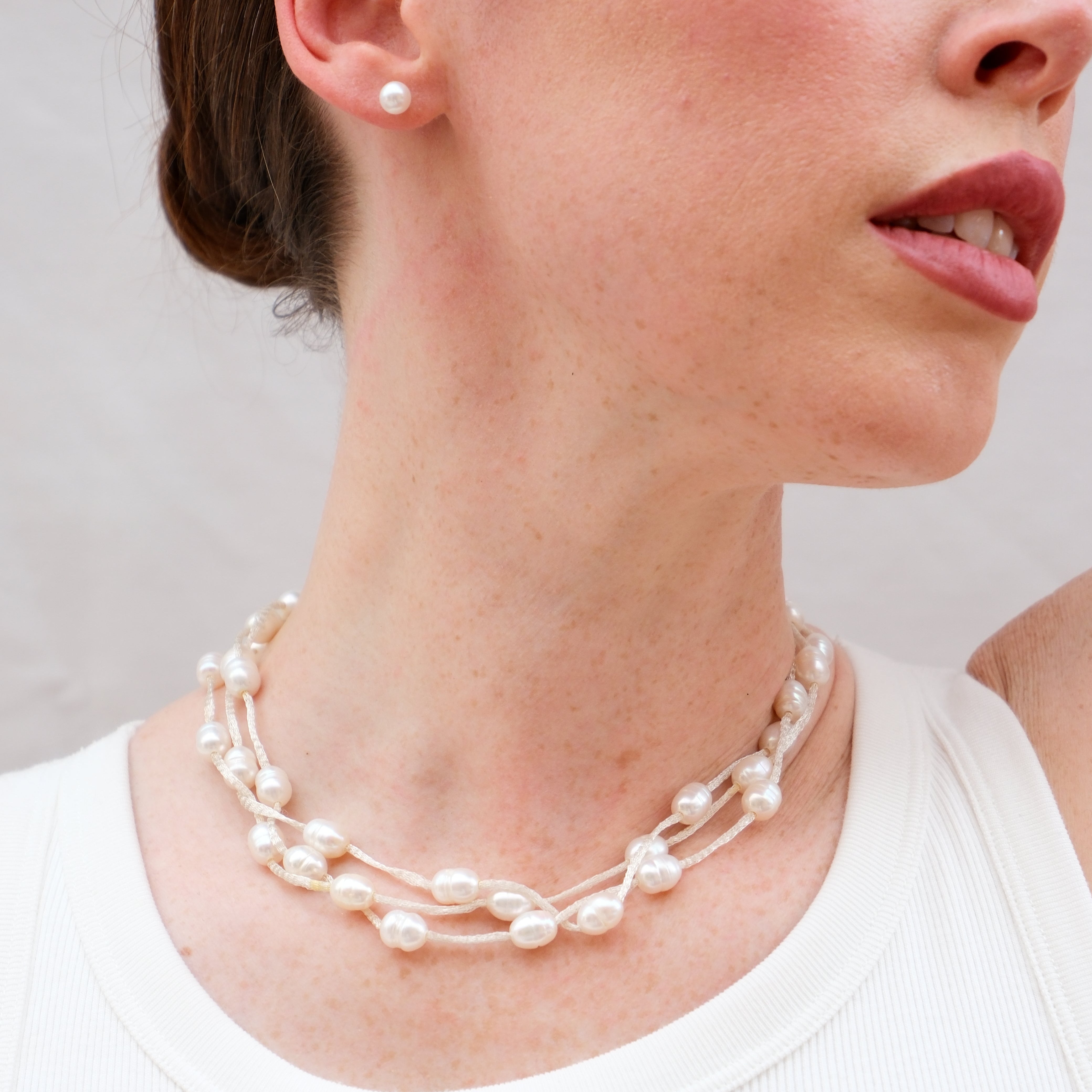 COLLANA SETA PERLE
