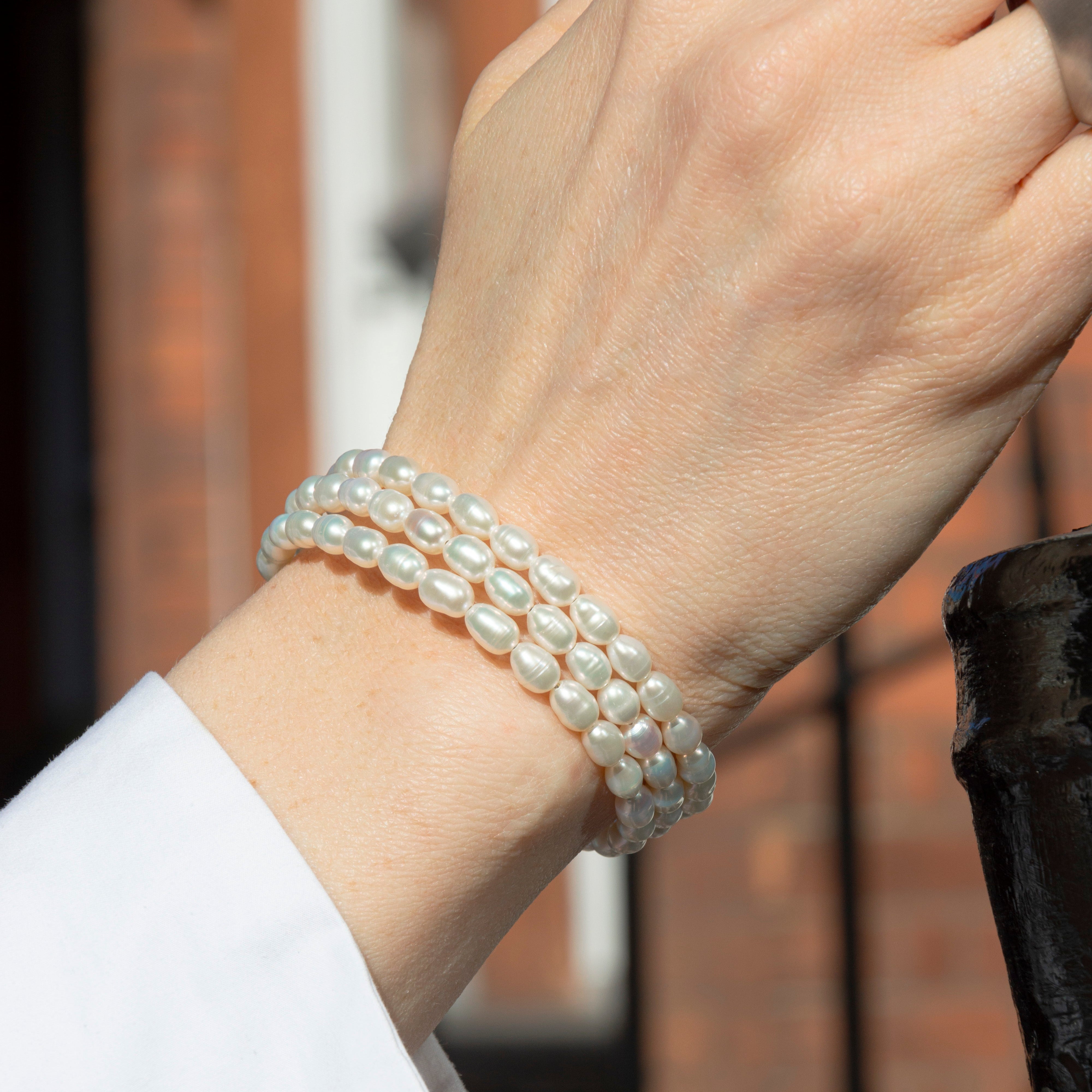 BRACCIALE SEMIRIGIDO PERLE