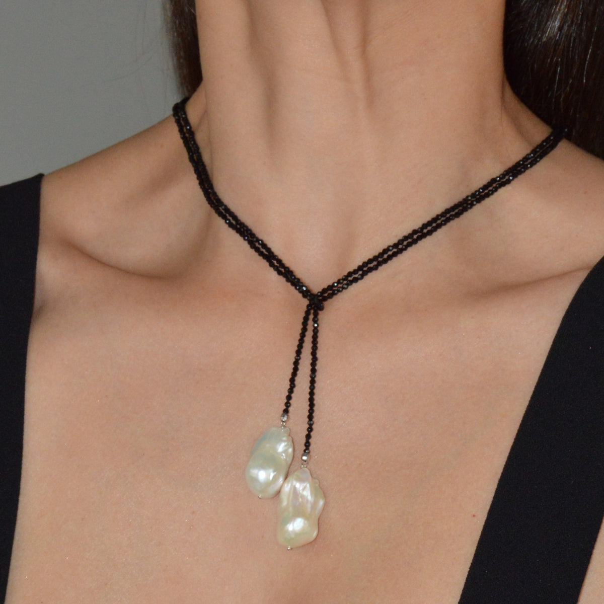 COLLANA LACE ZIRCONI NERI