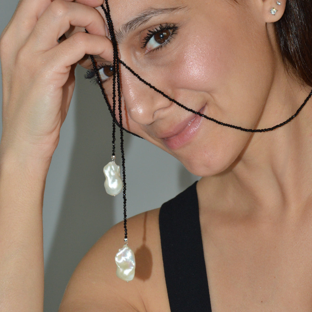 COLLANA LACE ZIRCONI NERI
