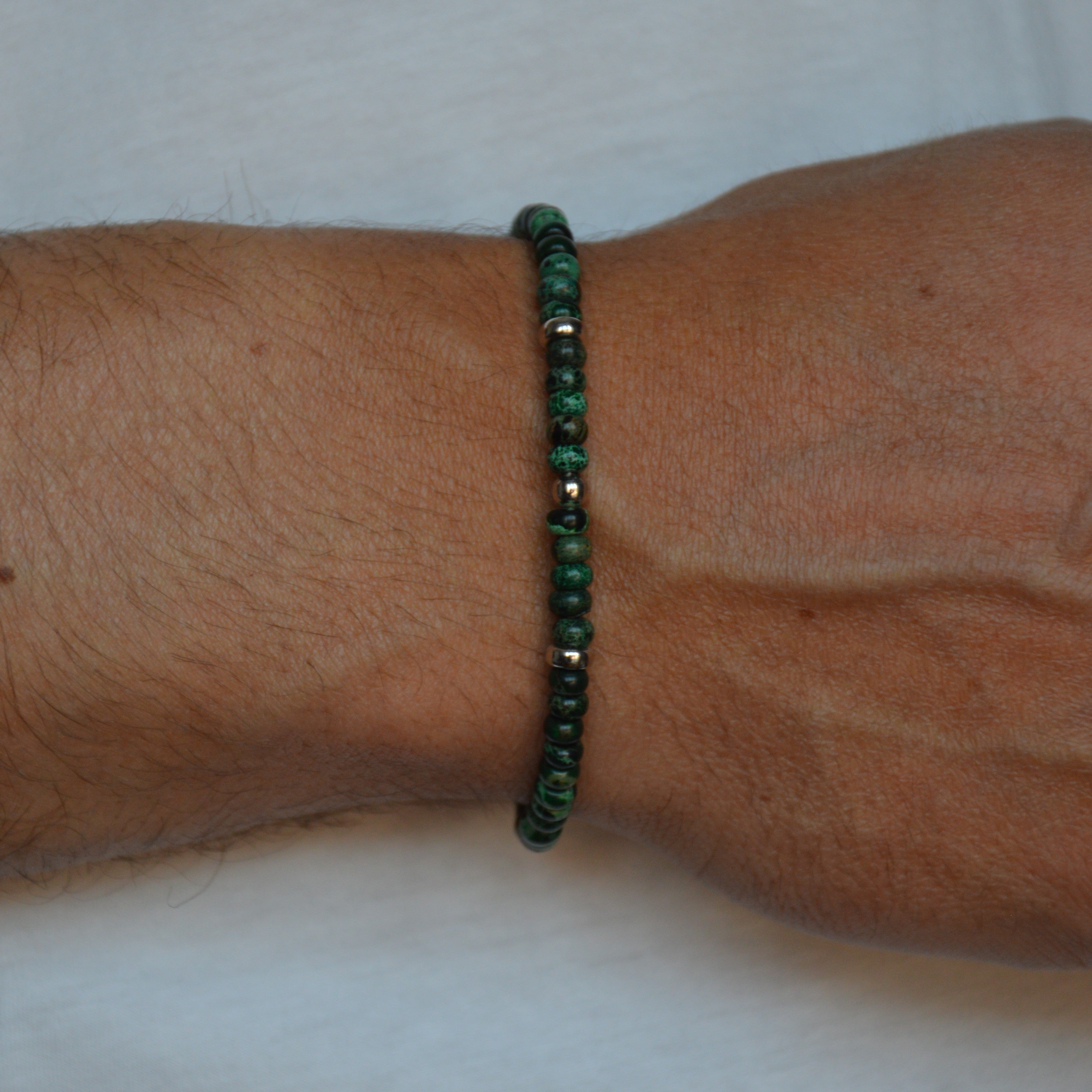 BRACCIALE ELASTICO DIASPRO VERDE