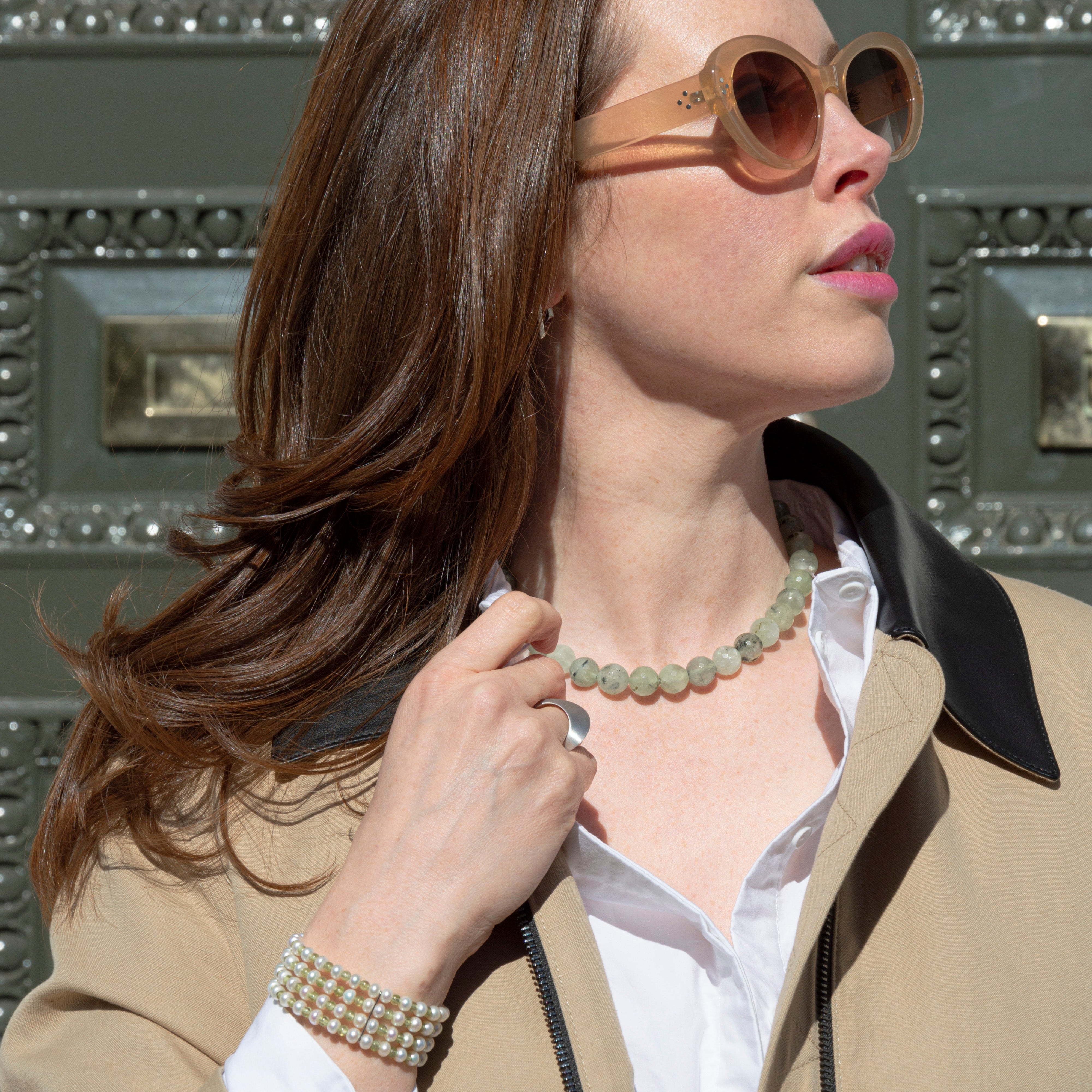 COLLANA PREHNITE SALVIA