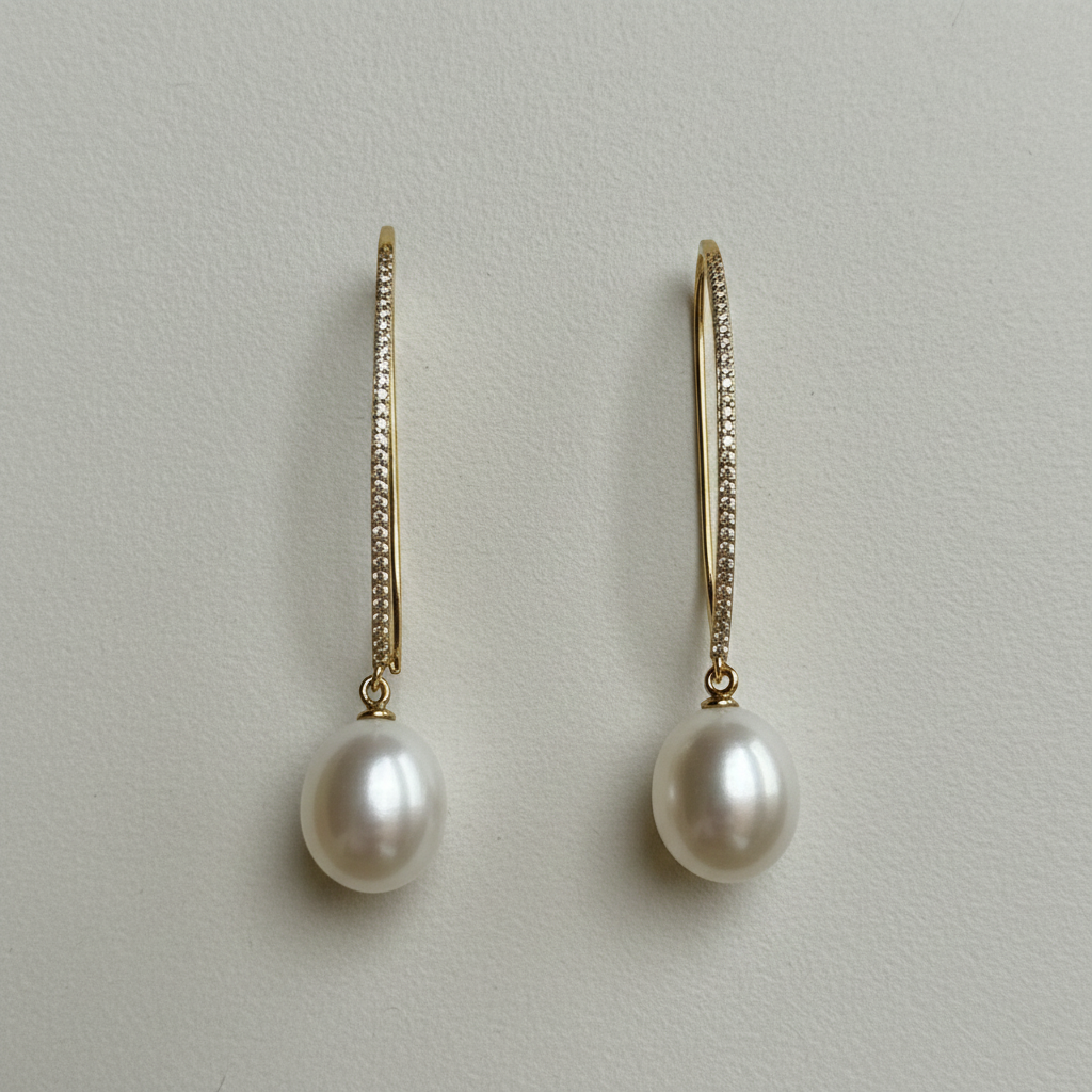 ORECCHINI EVA CON PERLE - DORATO