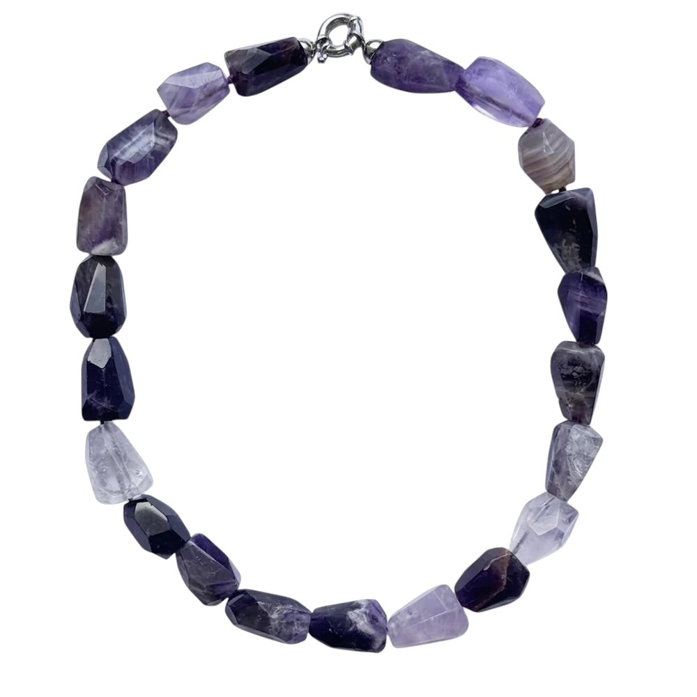 COLLANA AMETISTA & QUARZI NATURALI