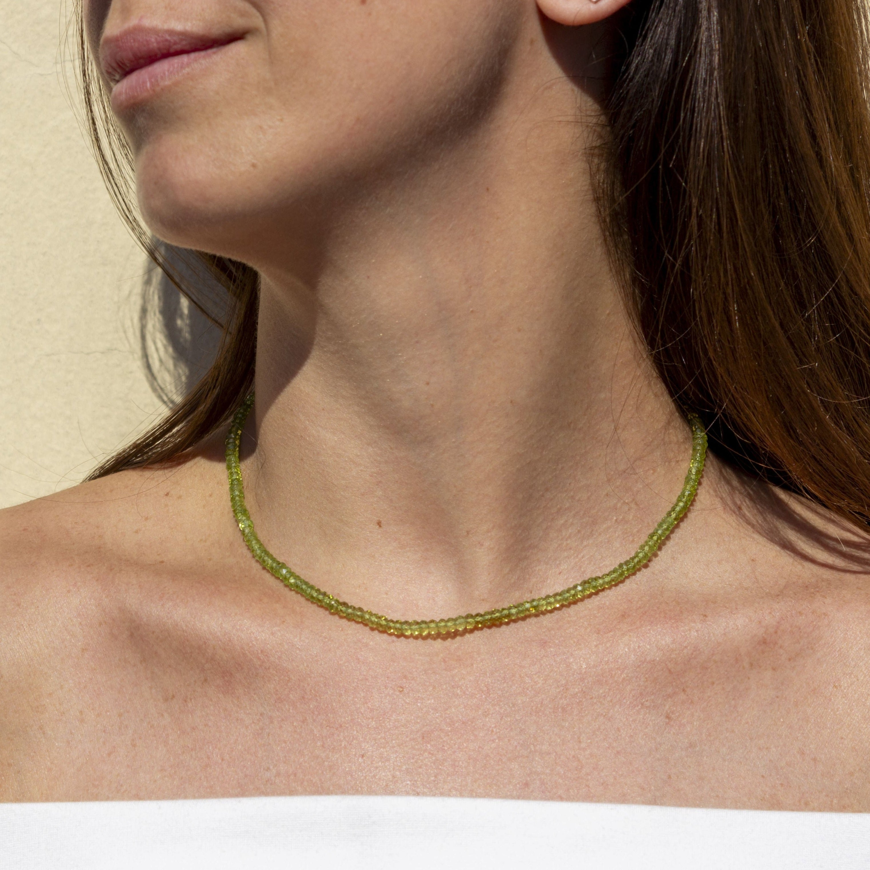 COLLANA PERIDOTO RONDELLA