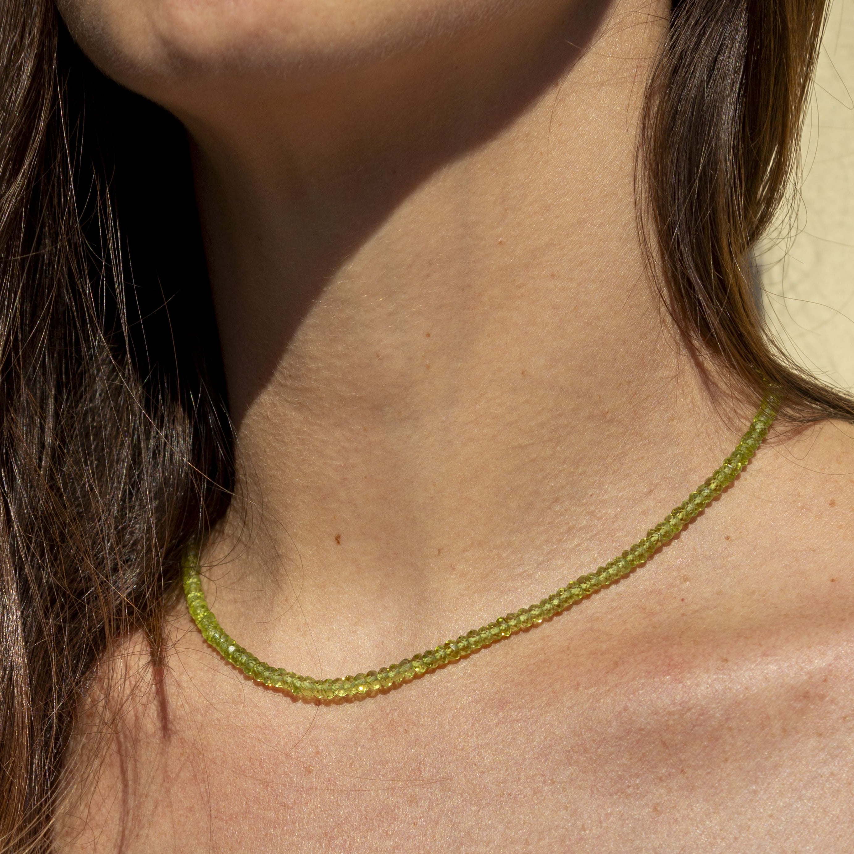 COLLANA PERIDOTO RONDELLA
