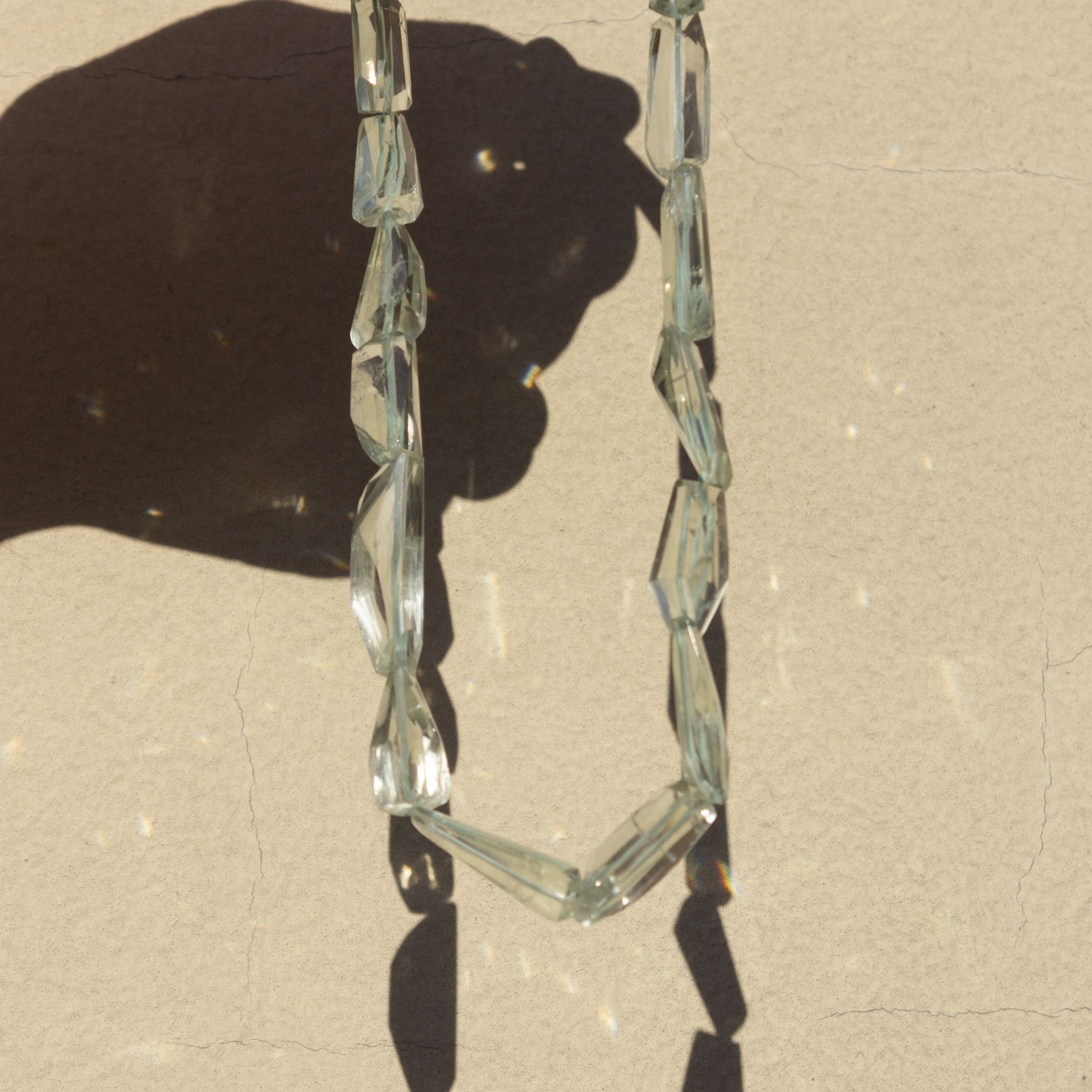 COLLANA CRISTALLI DI PRASIOLITE