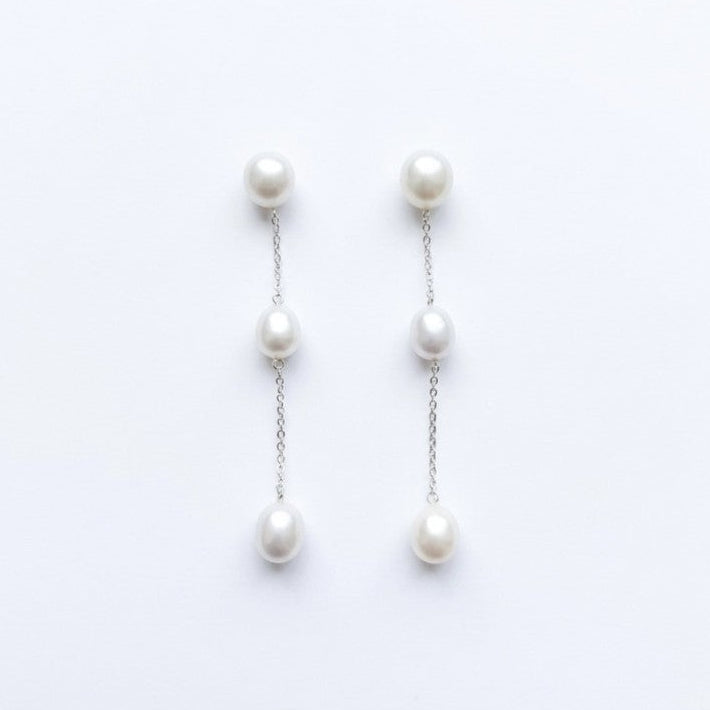 ORECCHINI DROP PERLE & CATENE