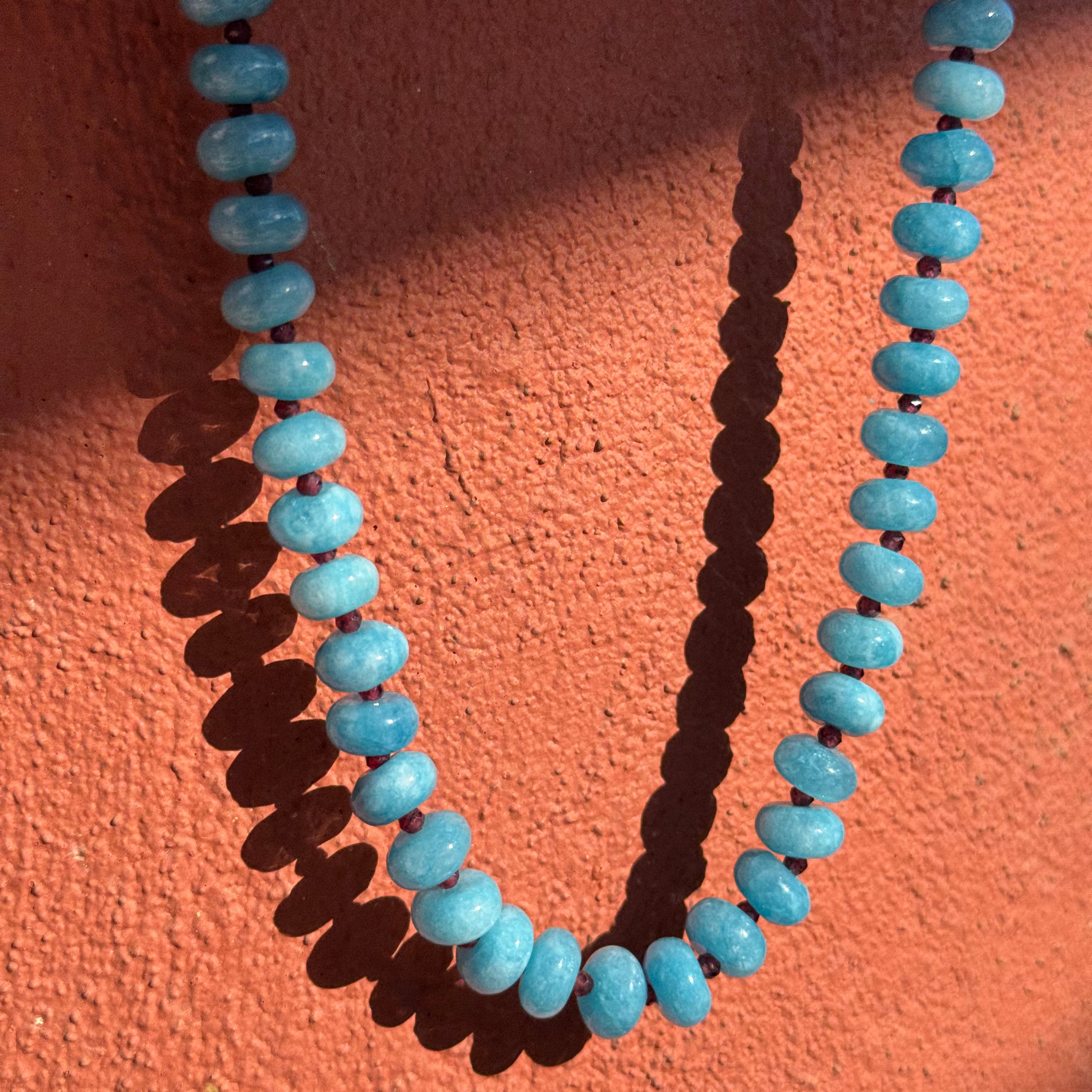 COLLANA ANGELITE & RODOLITE