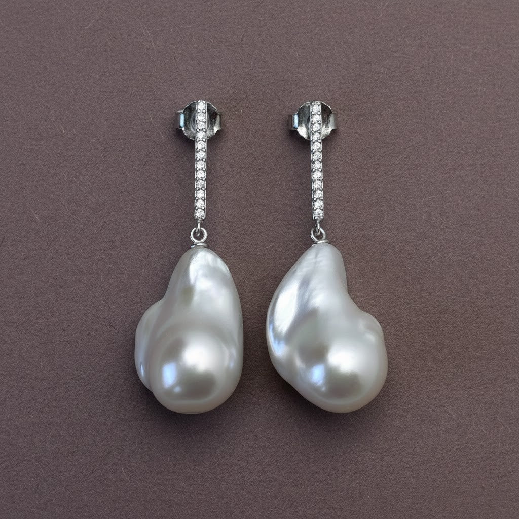 ORECCHINI DI PERLE LETI SILVER