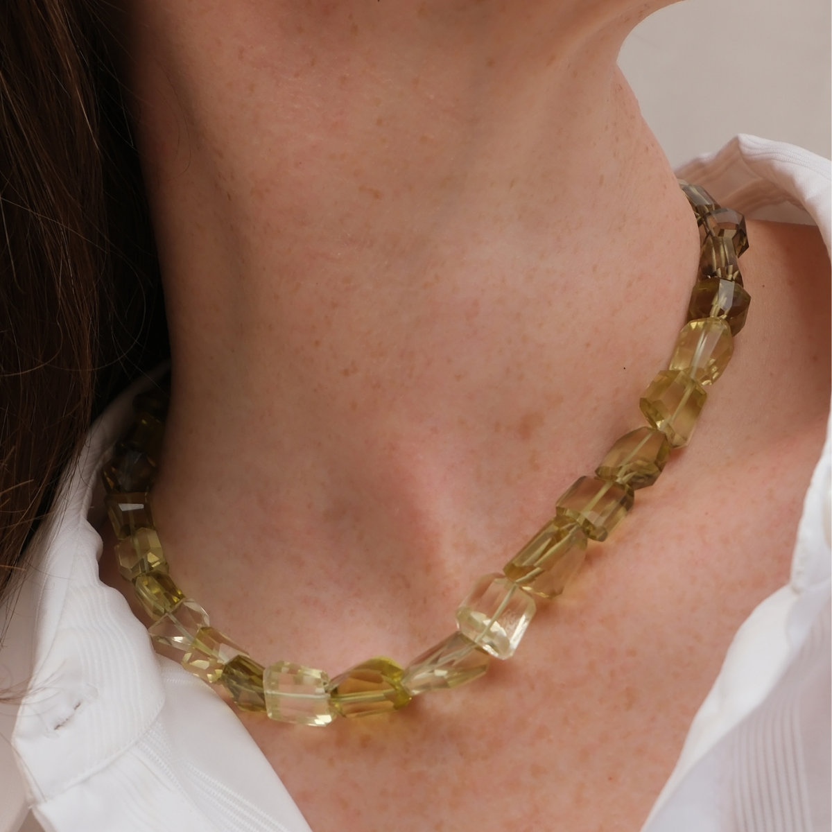COLLANA CRISTALLI DI QUARZO LEMON