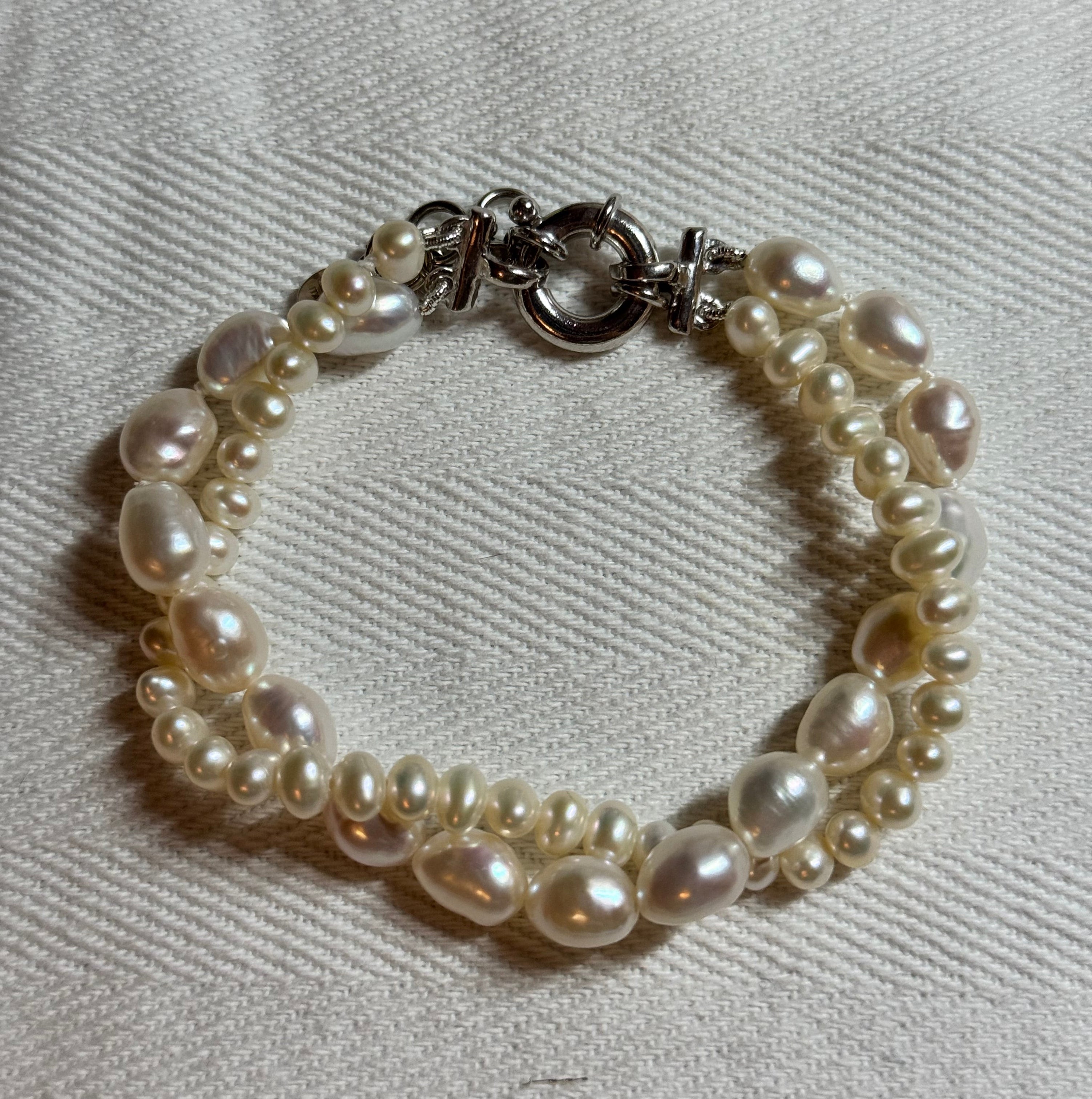 BRACCIALE PERLE INTRECCIO