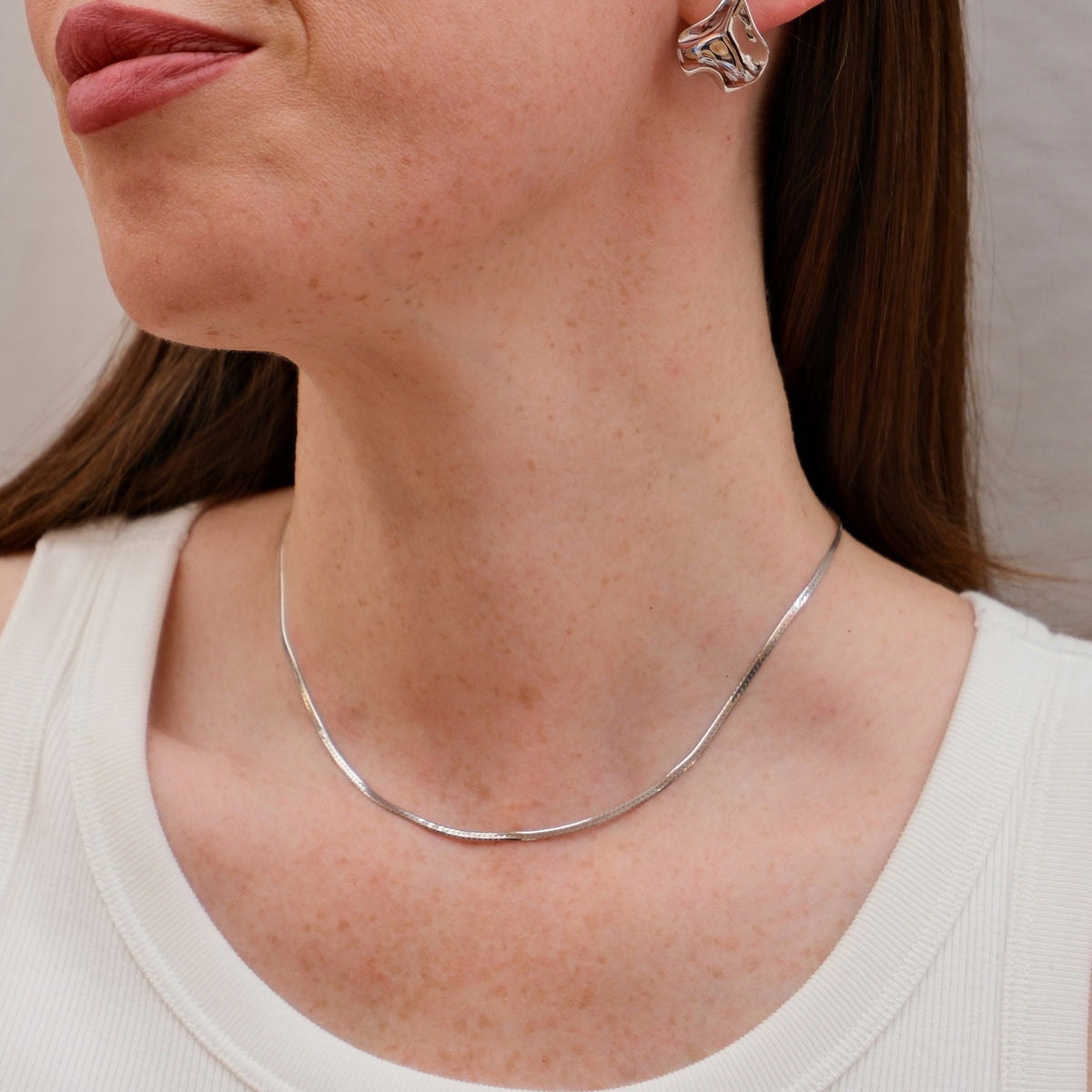 COLLANA SNAKE MAGLIA PIATTA
