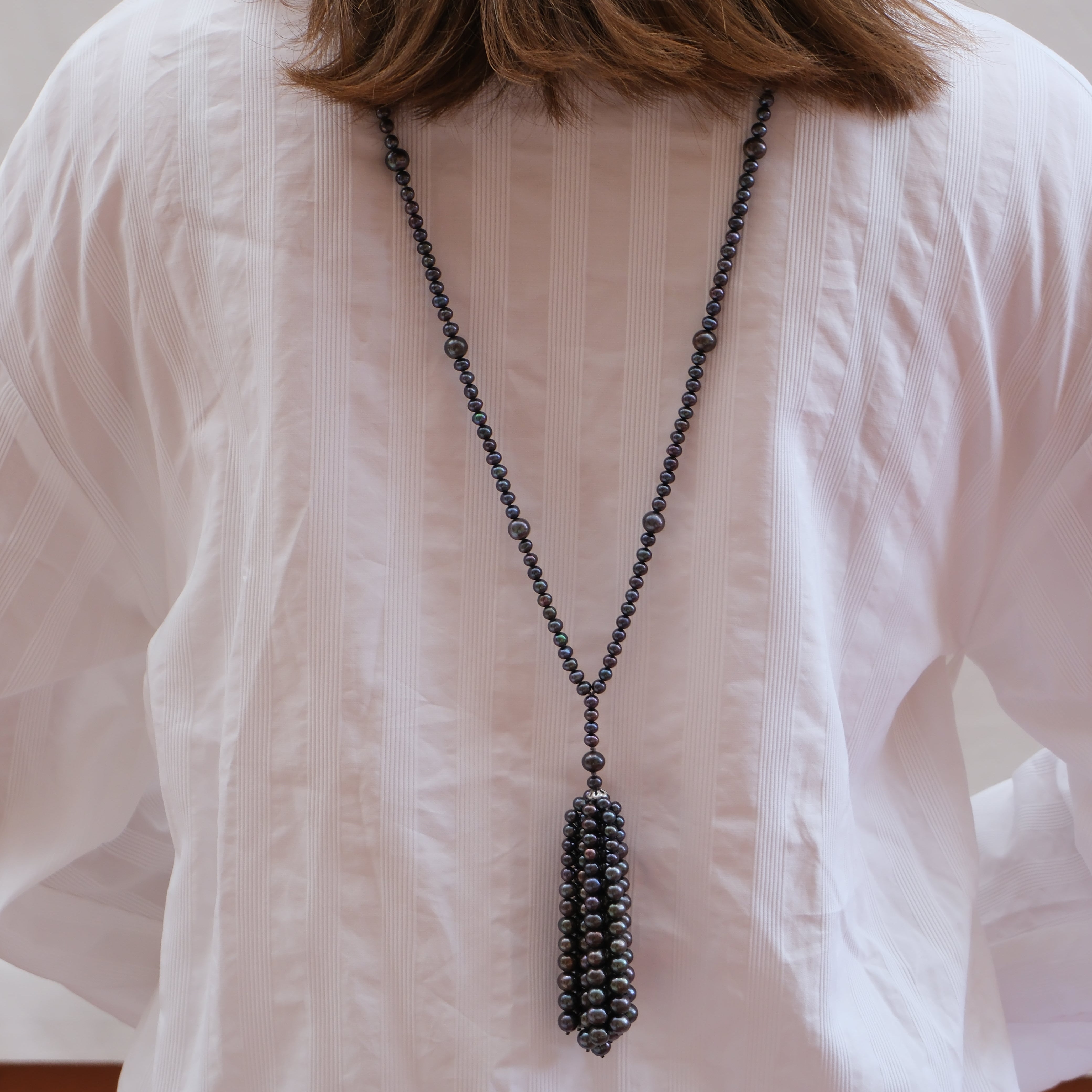 COLLANA LAYLA PERLE GRIGIE