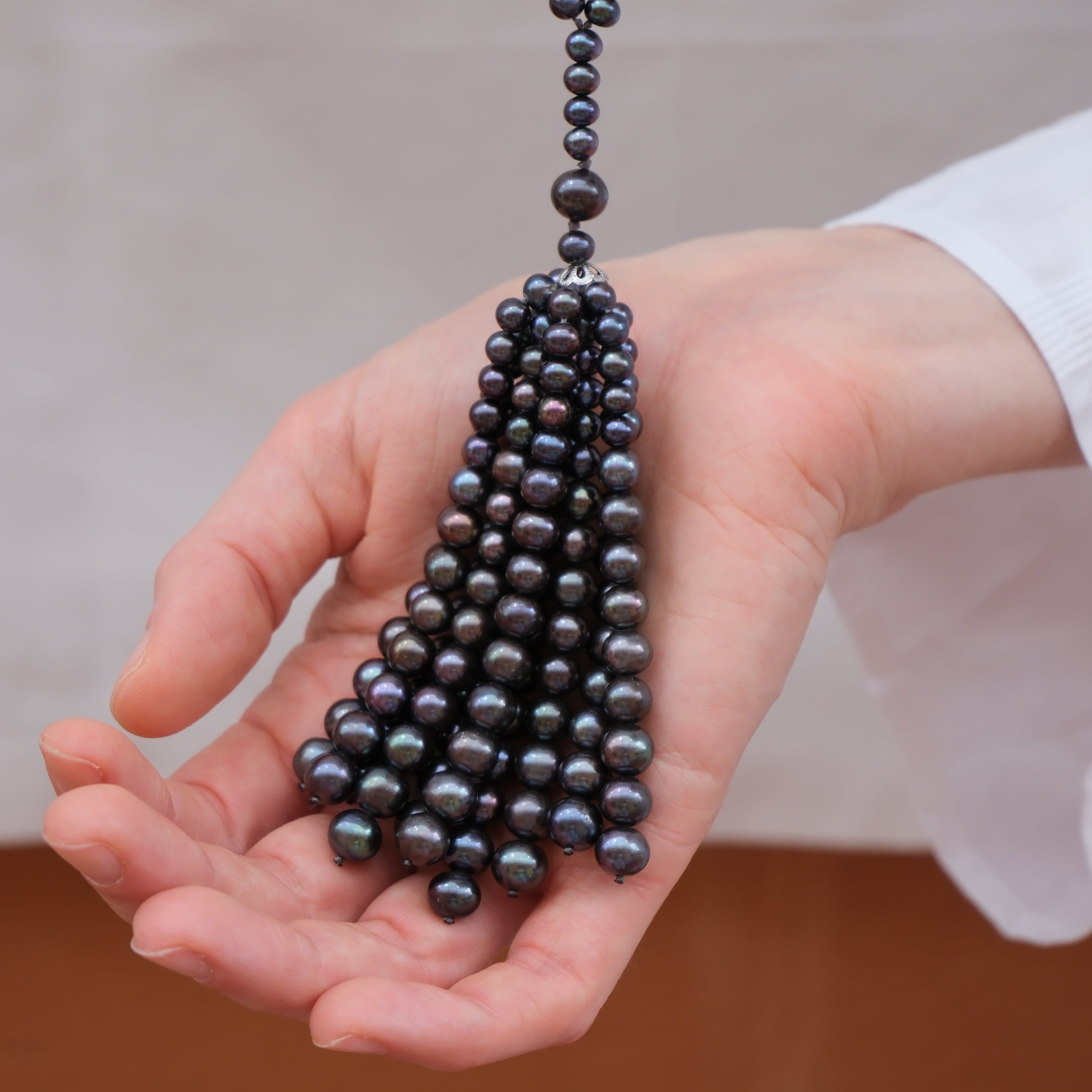 COLLANA LAYLA PERLE GRIGIE