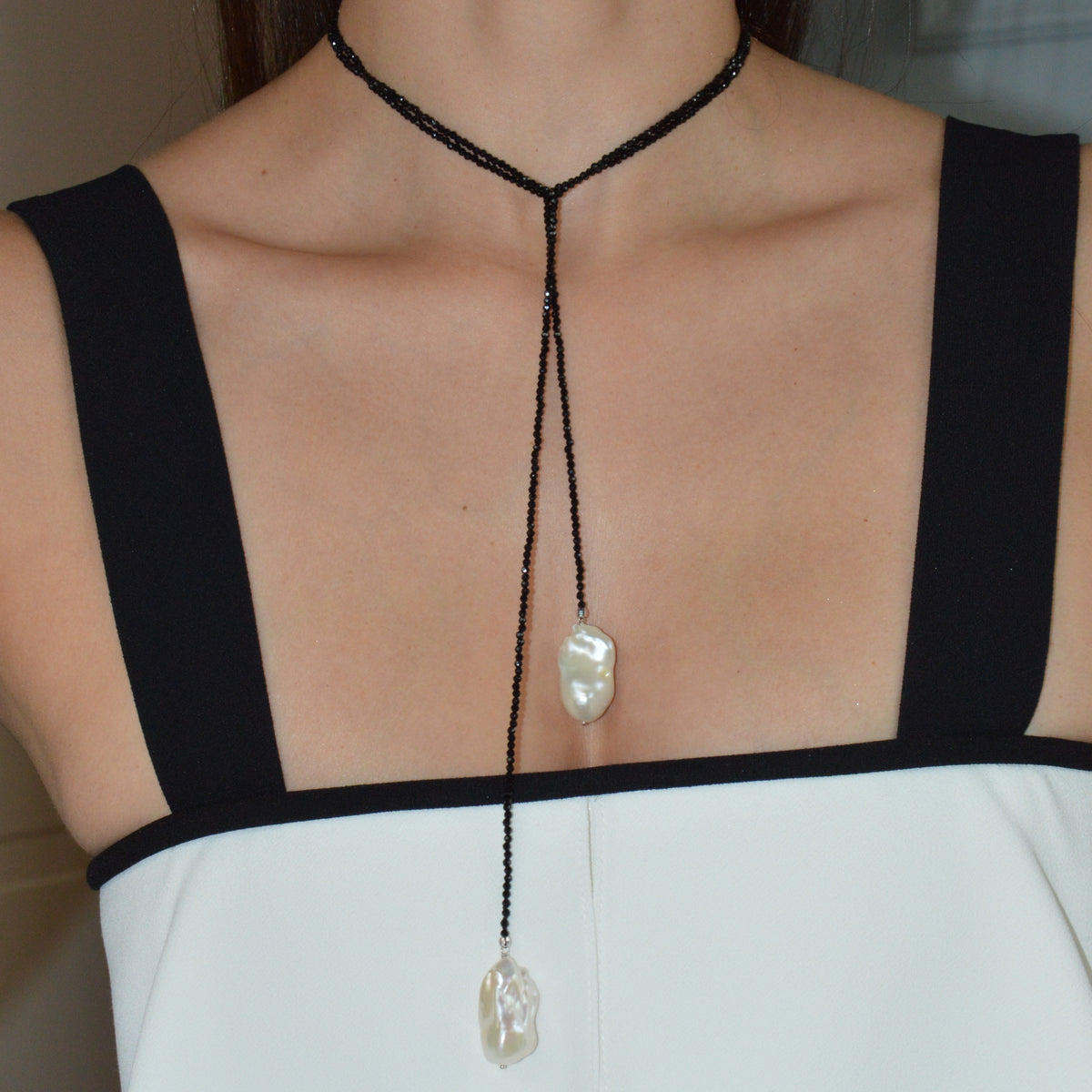 COLLANA LACE ZIRCONI NERI