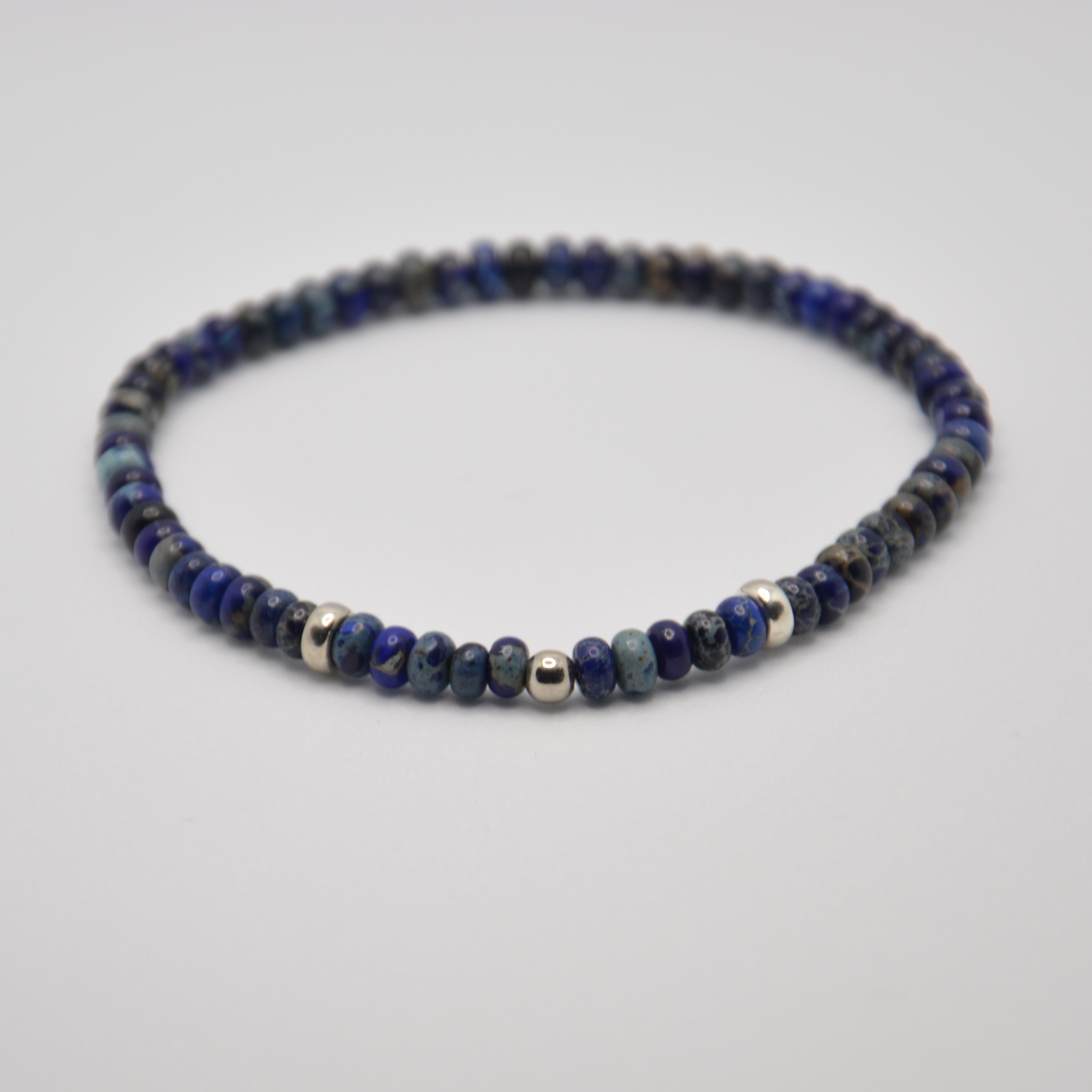 BRACCIALE ELASTICO DIASPRO BLU