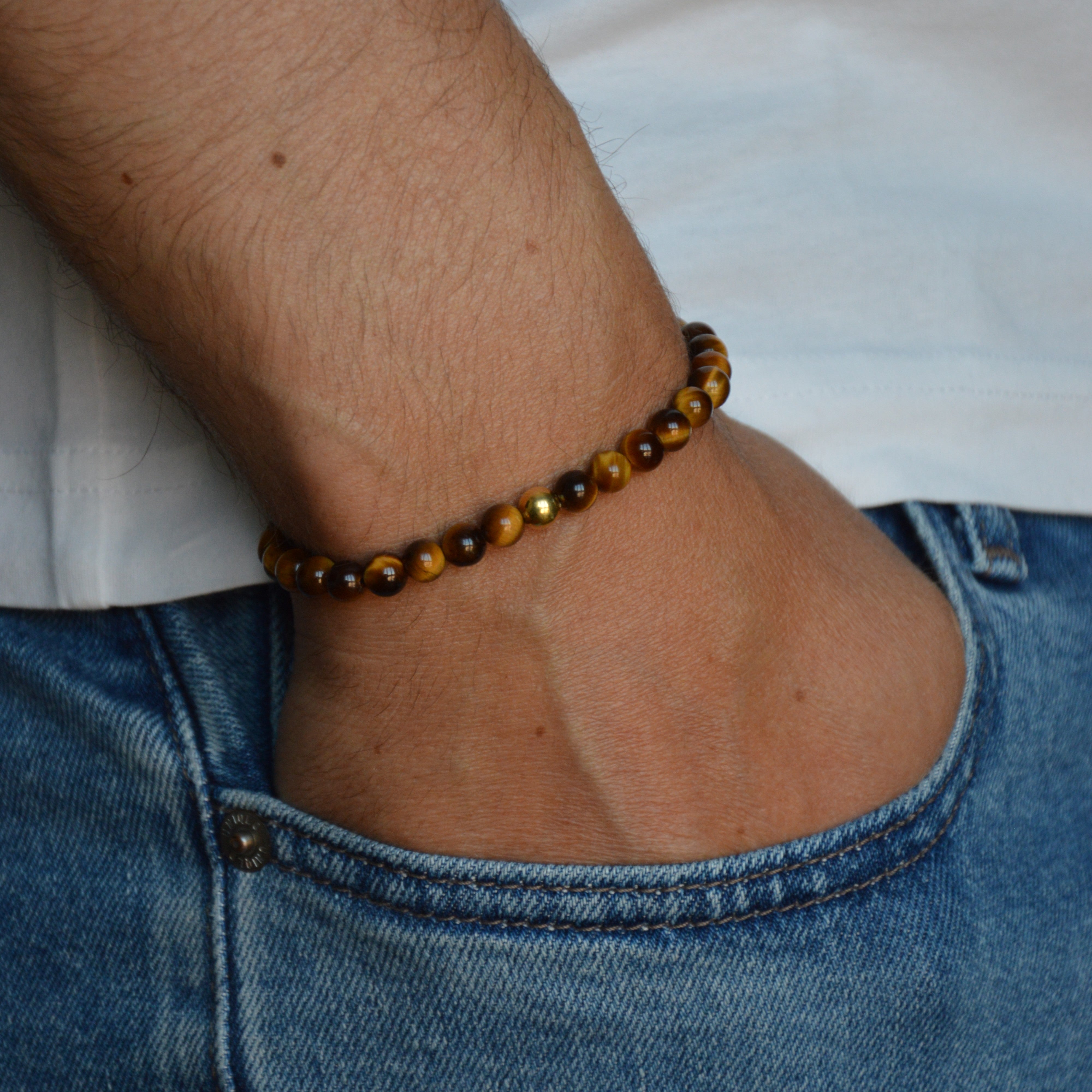 BRACCIALE ELASTICO OCCHIO DI TIGRE