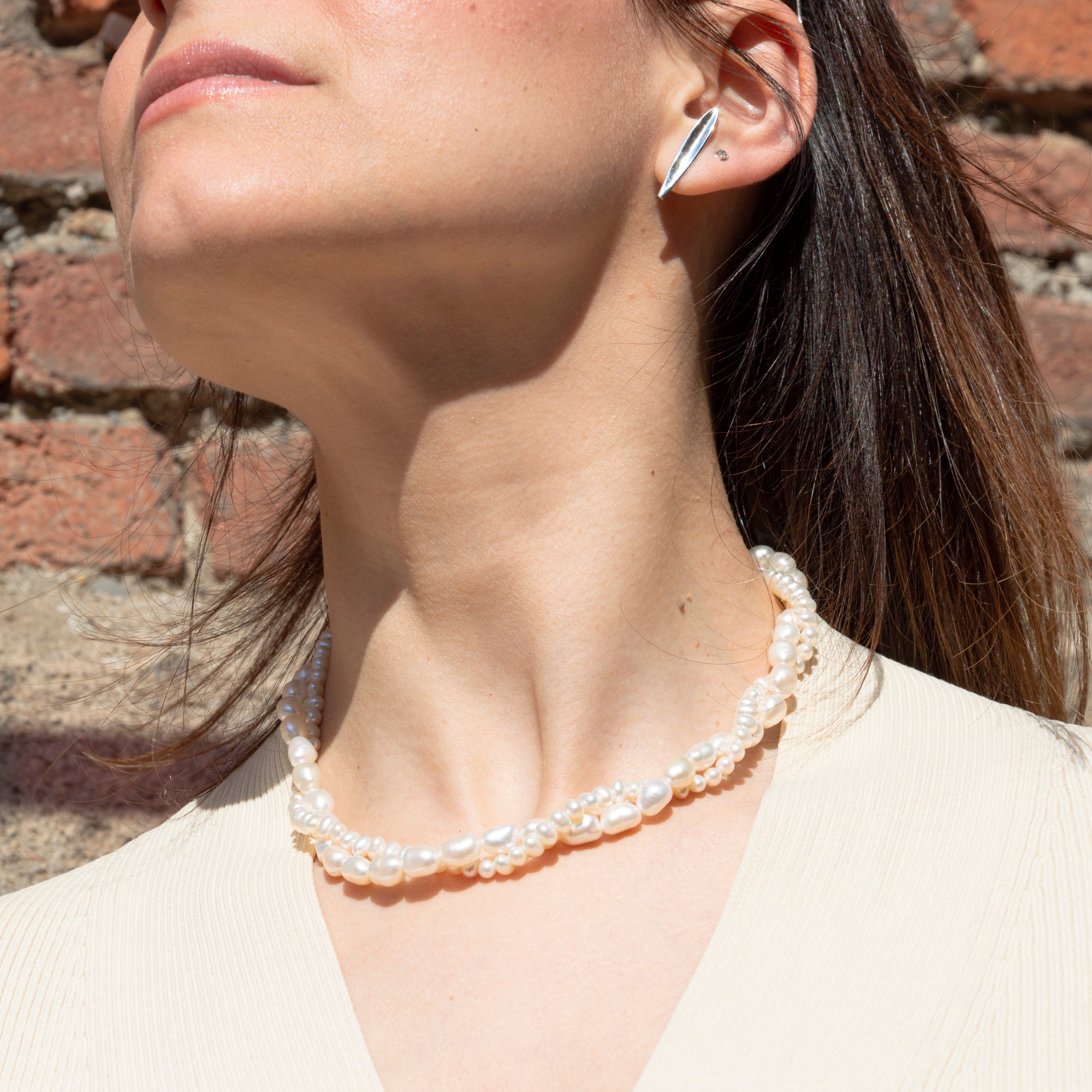 COLLANA PERLE INTRECCIO