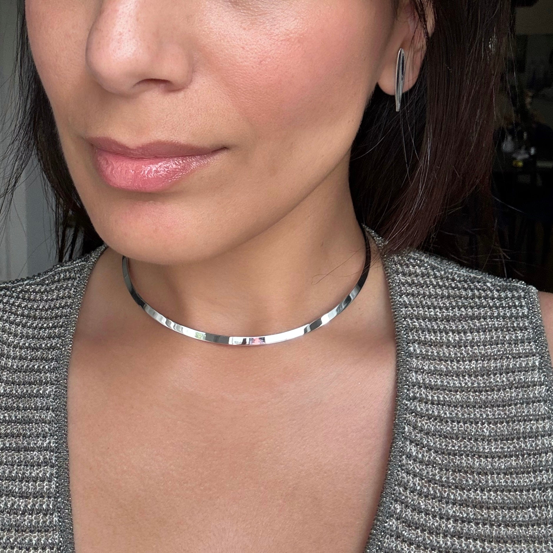 COLLANA GIROCOLLO RIGIDO SILVER