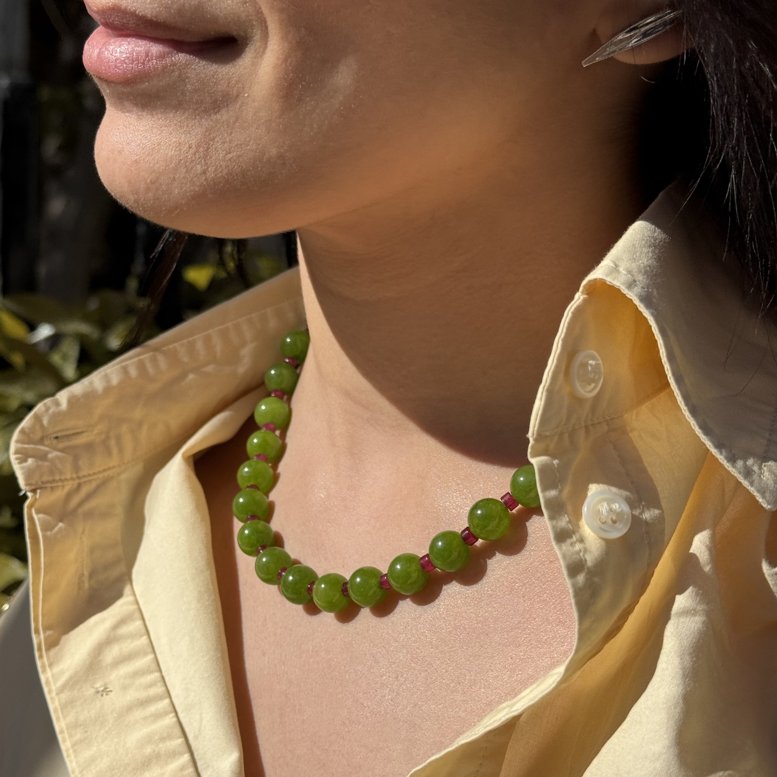 COLLANA GIADA OLIVE