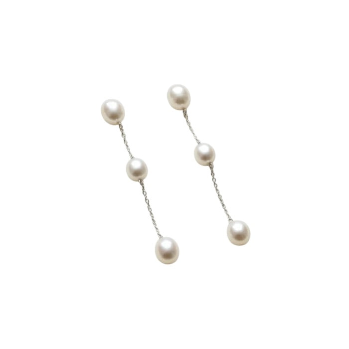 ORECCHINI DROP PERLE & CATENE