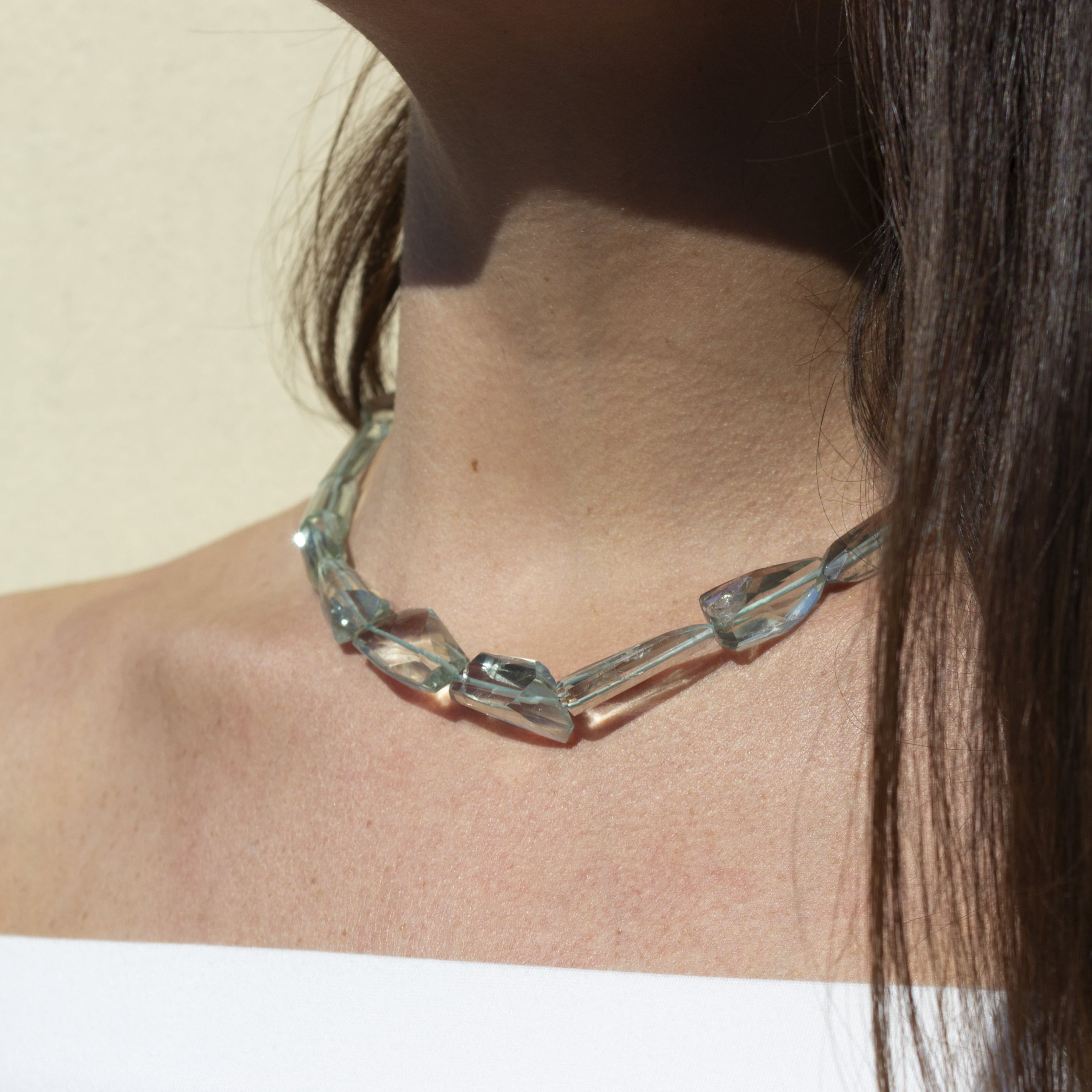 COLLANA CRISTALLI DI PRASIOLITE