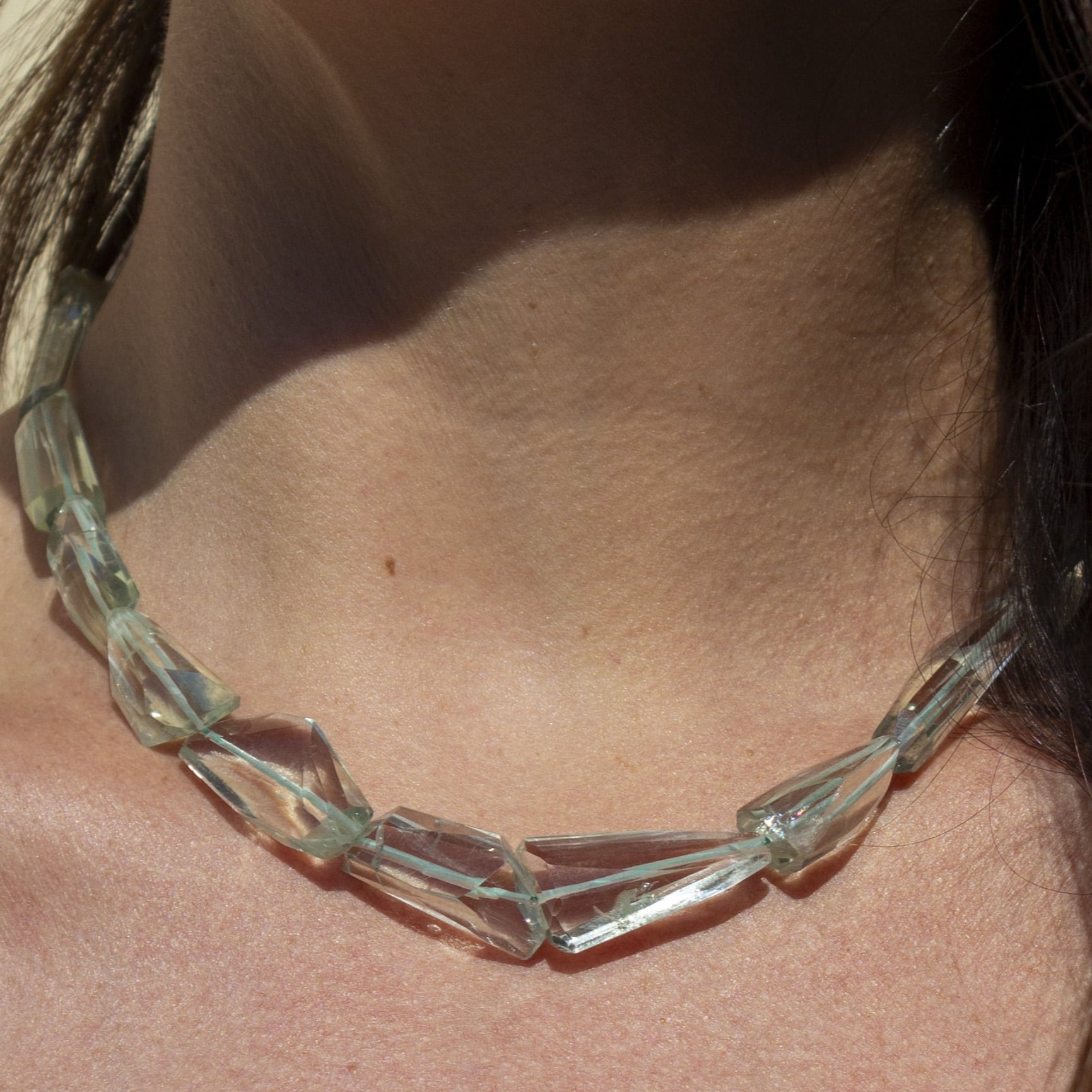 COLLANA CRISTALLI DI PRASIOLITE