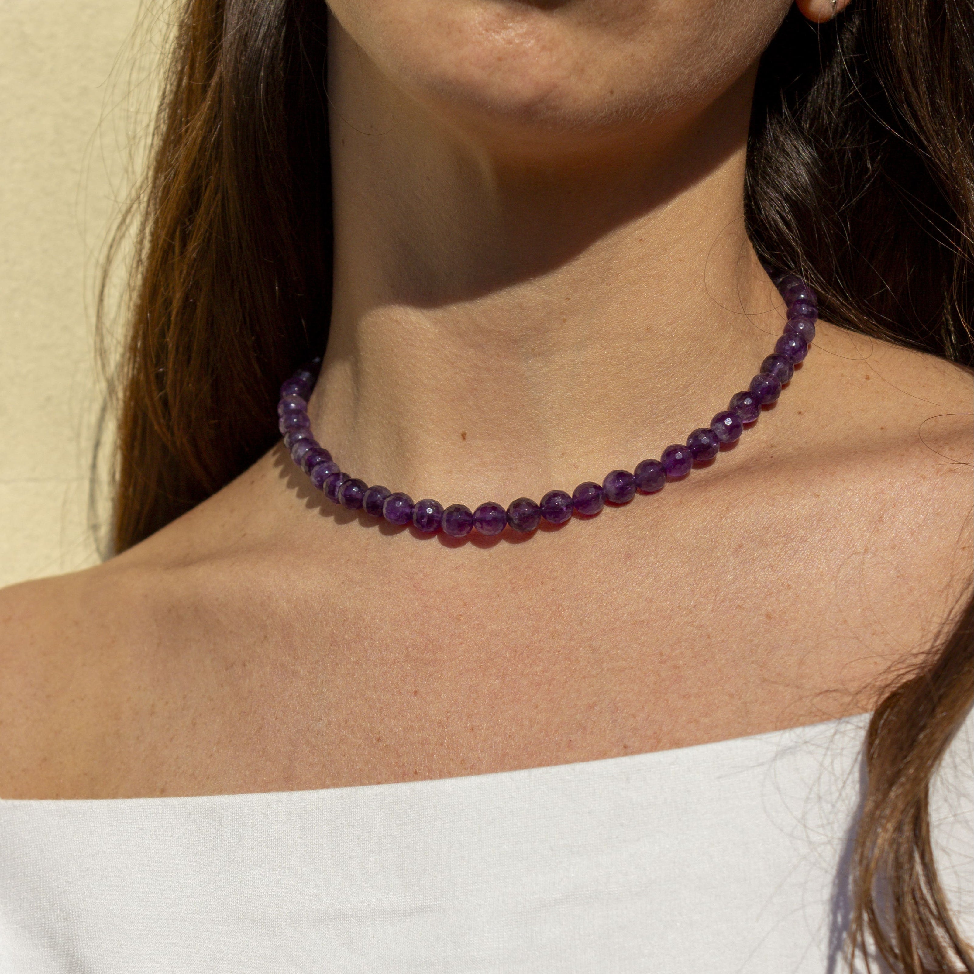 COLLANA AMESTISTA 8mm
