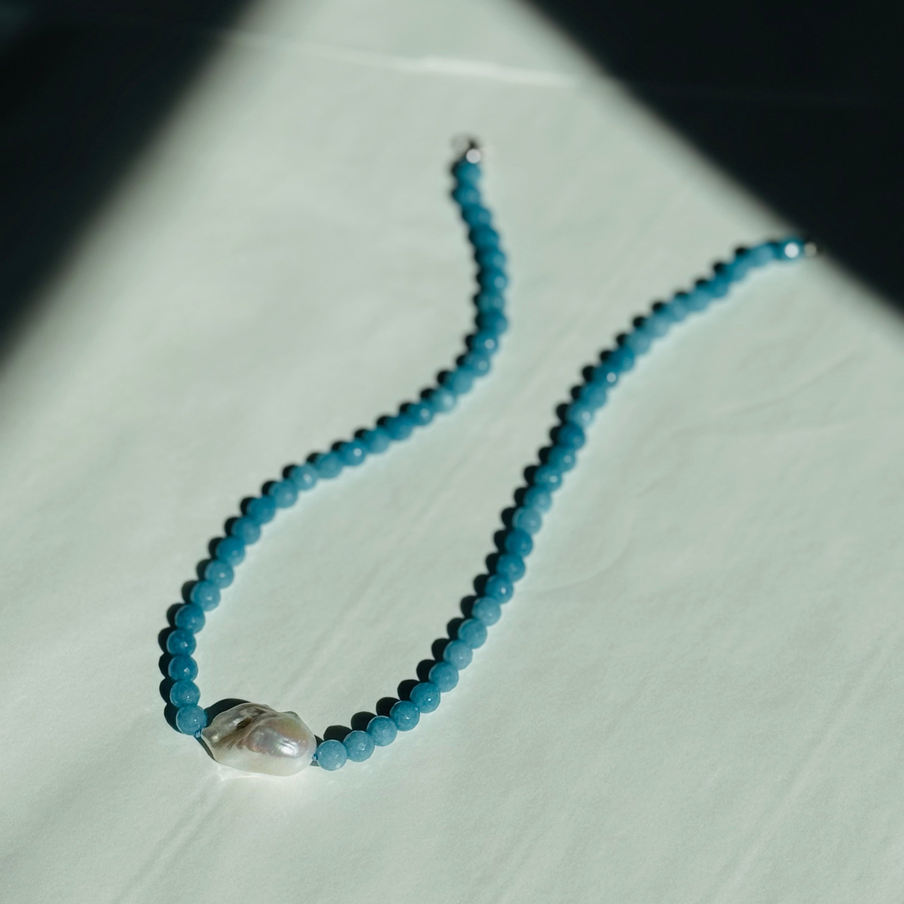 COLLANA SCILLA ANGELITE & PERLA