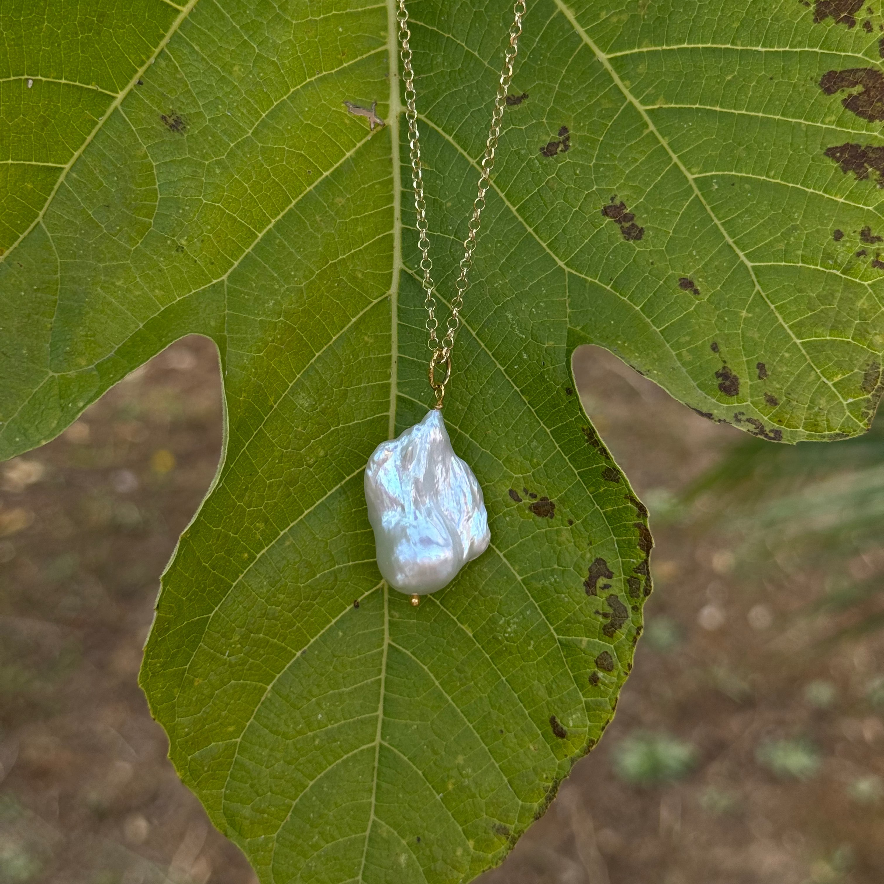 COLLANA PENDENTE PERLA - PLACCATA IN ORO