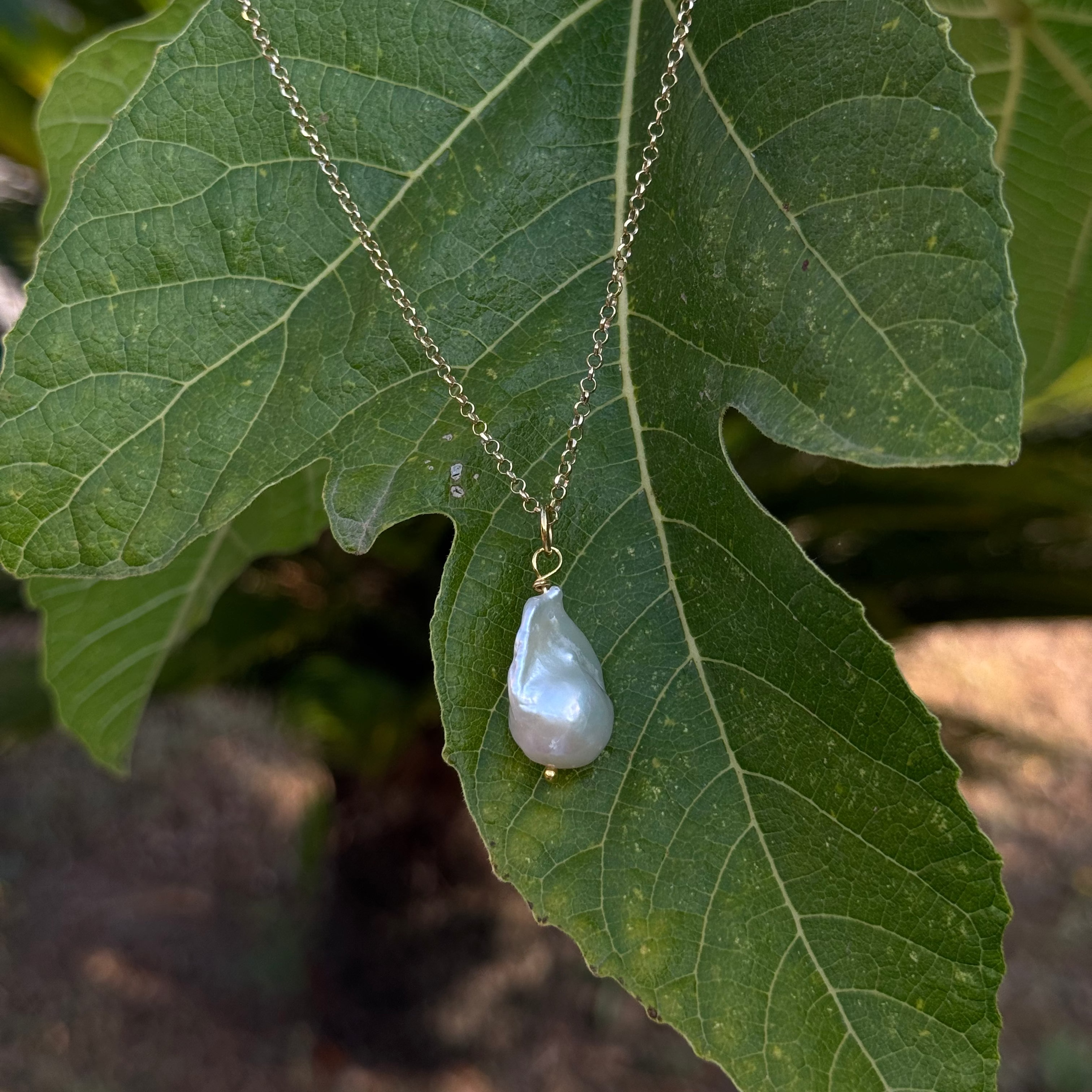 COLLANA PENDENTE PERLA - PLACCATA IN ORO