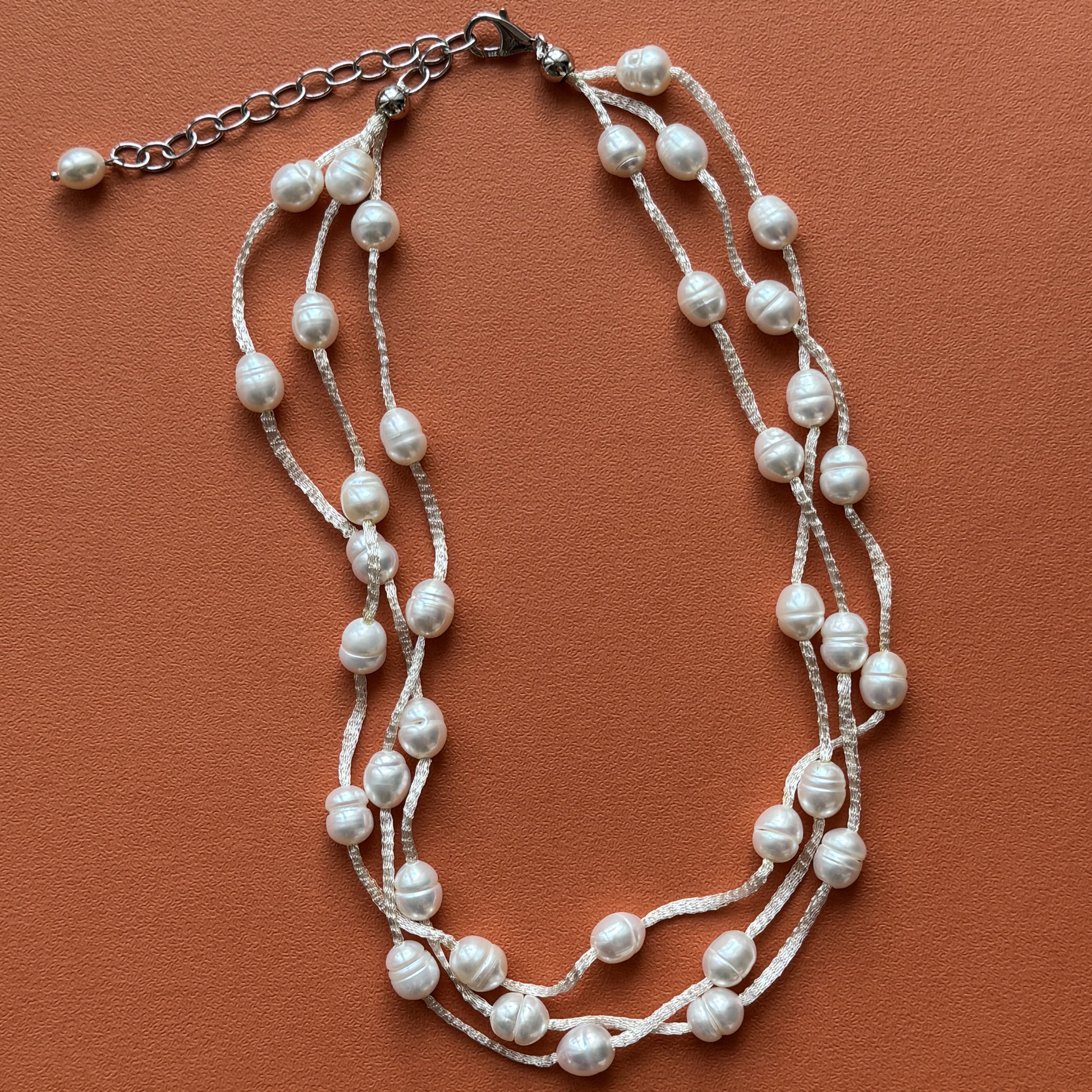 COLLANA SETA PERLE