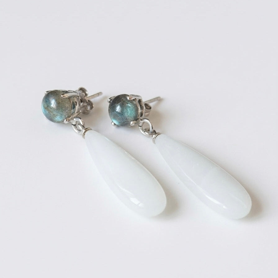 ORECCHINI LABRADORITE & PIETRA DI LUNA