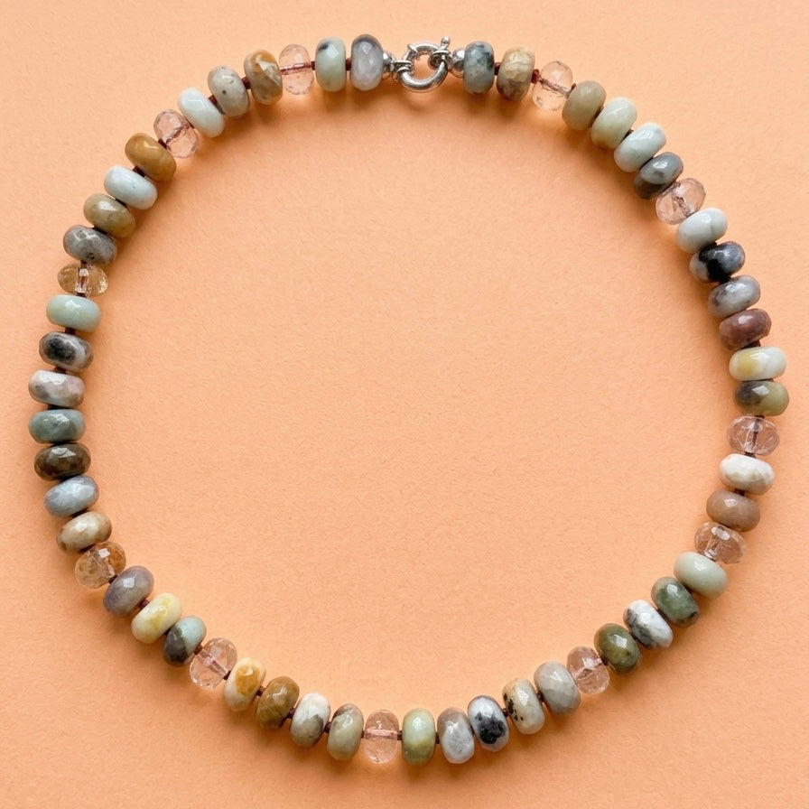 COLLANA AMAZZONITE & CITRINO
