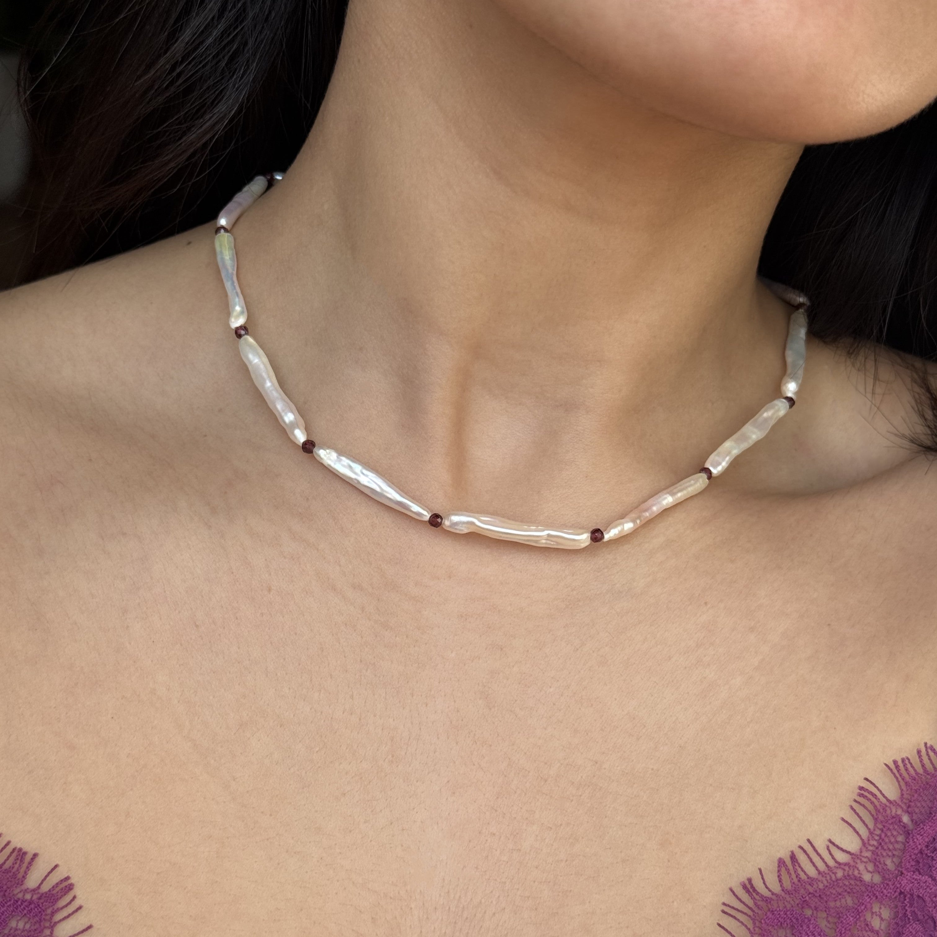 COLLANA PERLE STICK