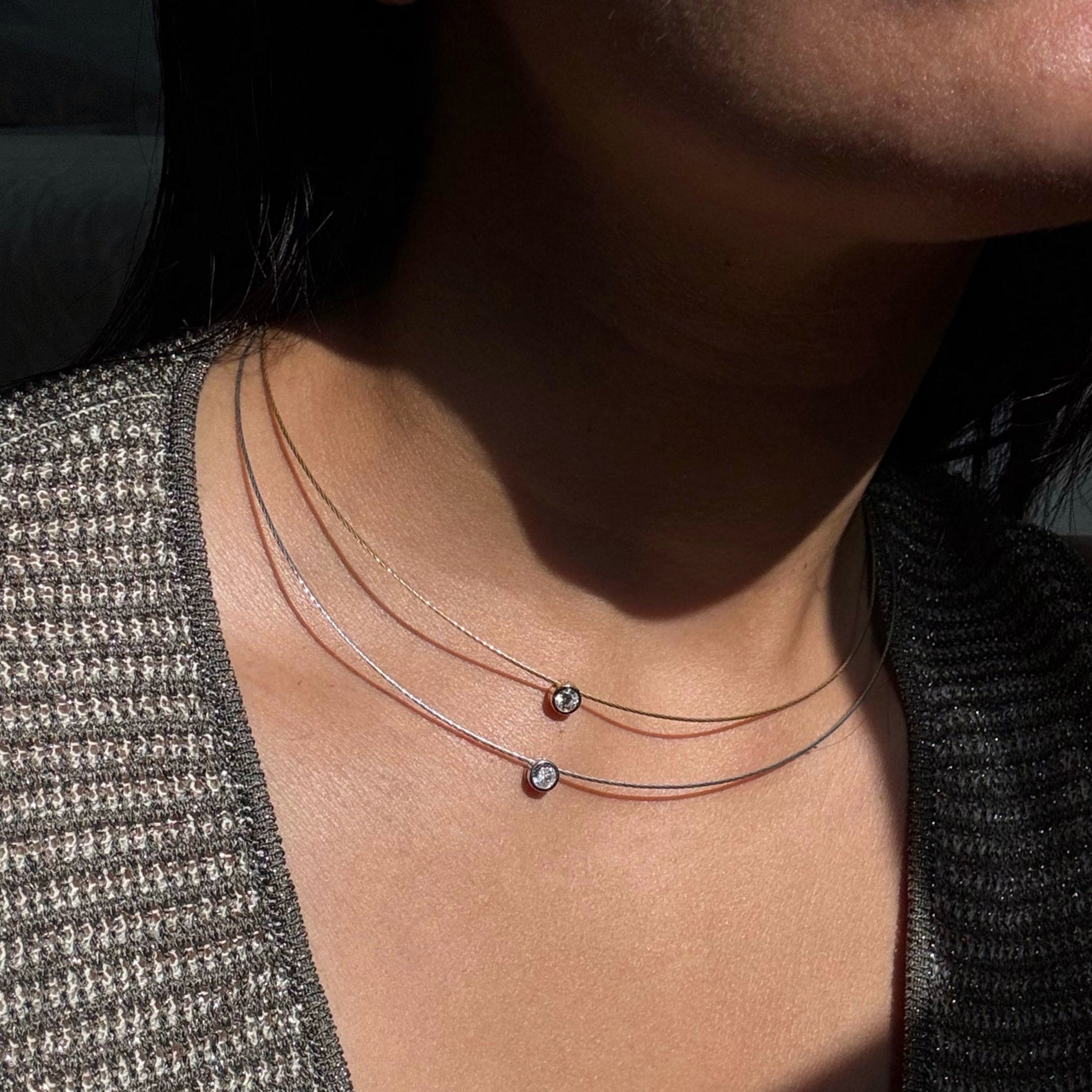 COLLANA PUNTO LUCE DORATA