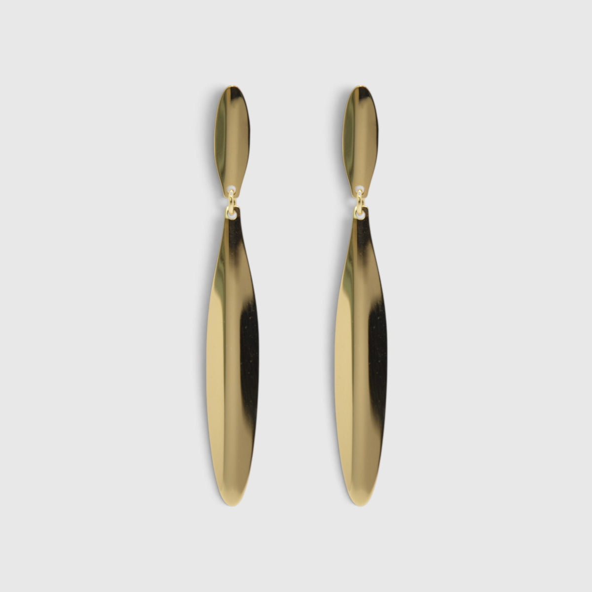 Orecchini lunghi in argento placcato oro