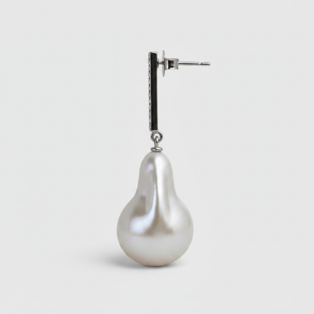 ORECCHINI LETI PERLE BAROCCHE IN ARGENTO